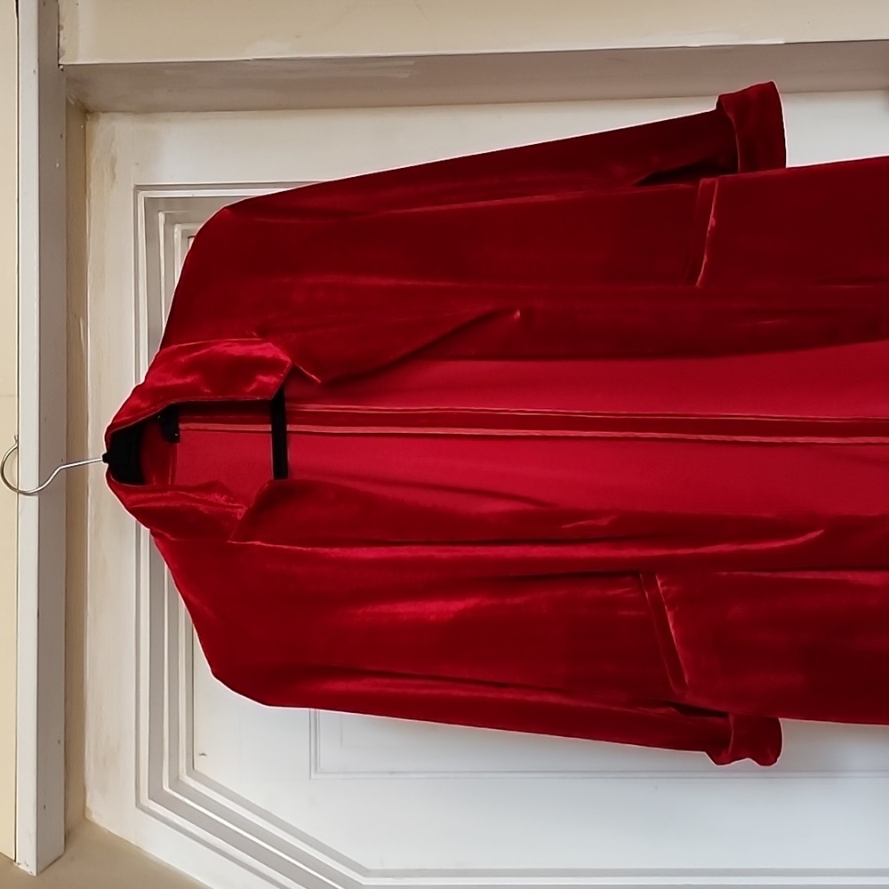 Have red velvet cardigan